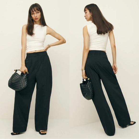 Reformation x Laura Harrier | Danielle Parachute Pant Black - Picture 1 of 7